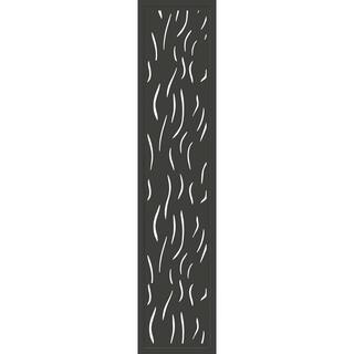 Modinex 72 in. x 16 in. Vibe WPC Framed Decorative Fence Extension and Wall Decor Charcoal (2 Pack) USAMOD-2CFT