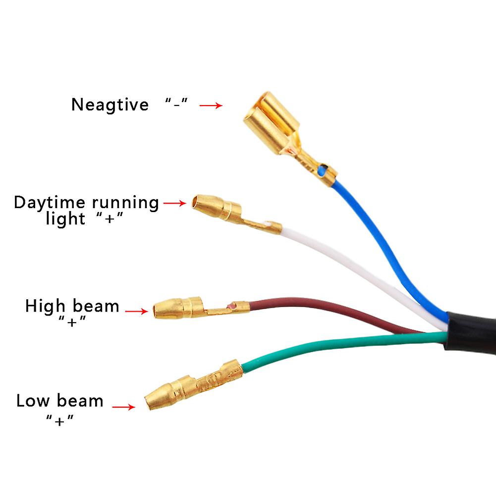 Led Motorcycle Light Retro Light Daytime Travel Aperture Headlight Suitable For Motorcycle Modification Yellow Light