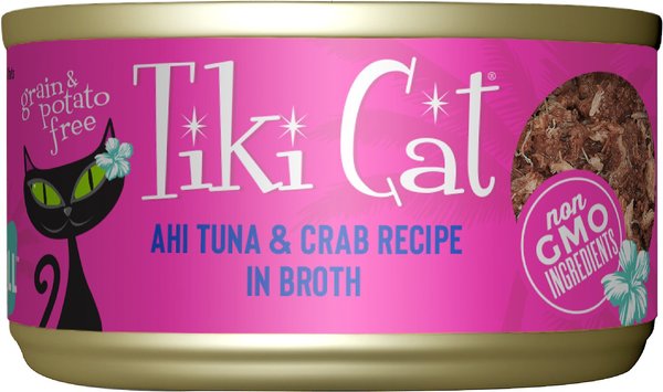 Tiki Cat Hana Grill Ahi Tuna with Crab in Tuna Broth Grain-Free Canned Cat Food