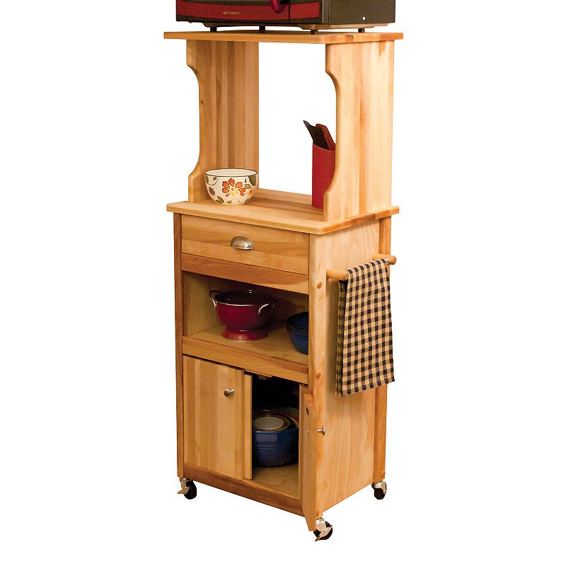 Open Storage Microwave Cart