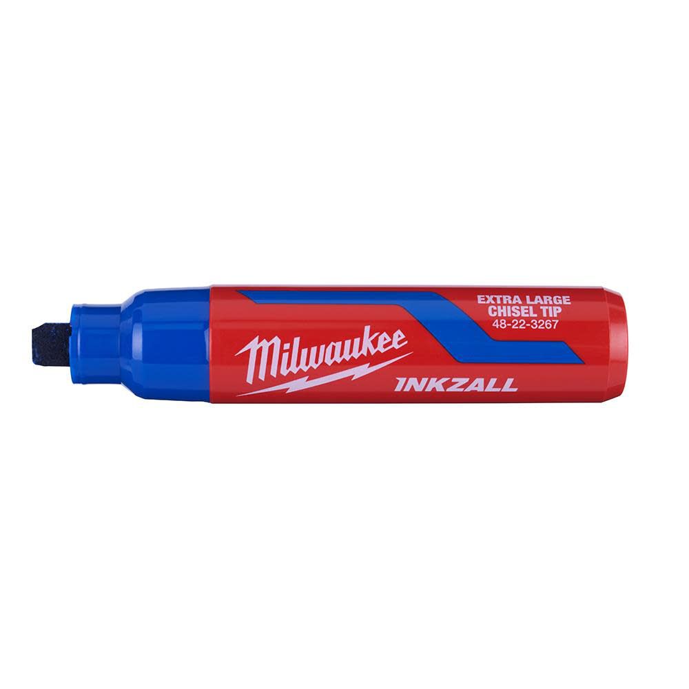 MW INKZALL Extra Large Chisel Tip Blue Marker 48-22-3267 from MW