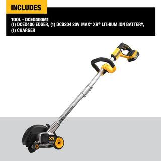 DW 20V MAX Cordless Battery Powered Lawn Edger Kit with (1) 4Ah Battery Charger  Blade DCED400M1WZO400