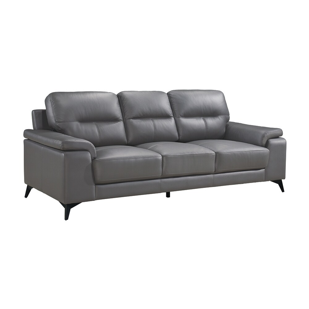 Socorro Contemporary Leather Sofa