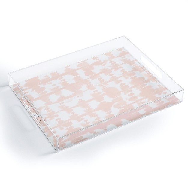 Jacqueline Maldonado Parallel Pale Peach Acrylic Tray Deny Designs