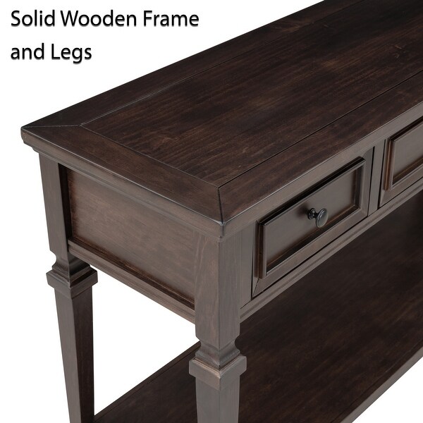 Leah Console Table with Three Drawers and Open Shelf - 50“L x 15”W x 30”H