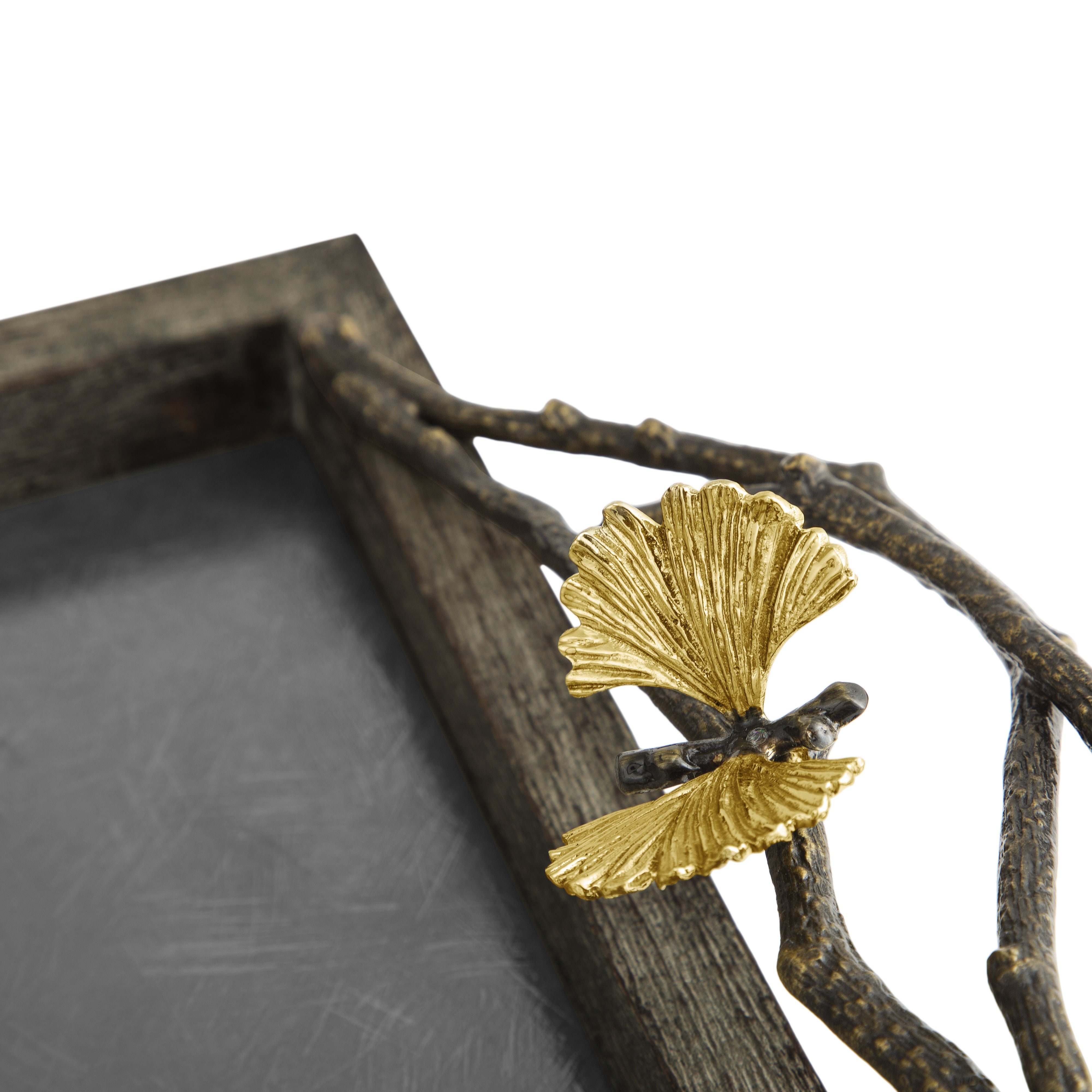 Butterfly Ginkgo Butler Tray Stand