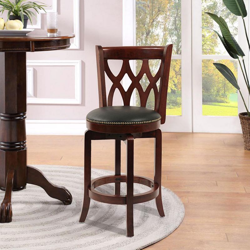 Boraam Cathedral Swivel Stool 24 - Cherry