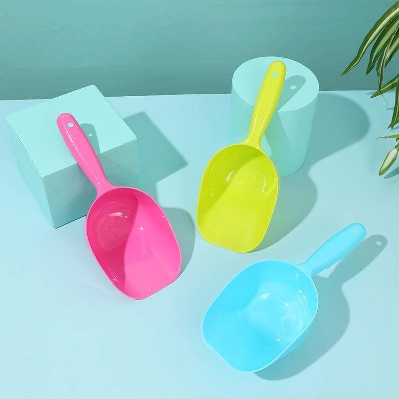 Fovien Plastic solid cat litter shovel dog food shovel candy color pet dog cleaning supplies Pink