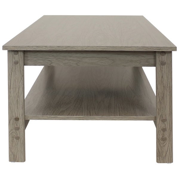 Classic Coffee Table with Lower Shelf - Thunder Gray