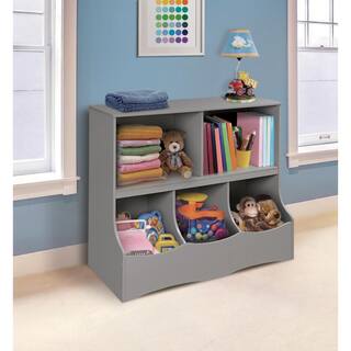 Badger Basket 32 in. H x 37 in. W x 15.75 in. D Gray MDF 5-Cube Organizer 98857