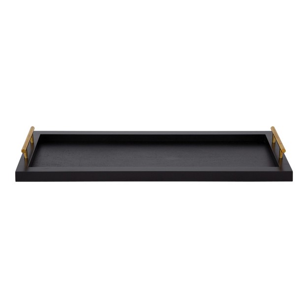 Kate And Laurel Halsey Tray 10x24 Black