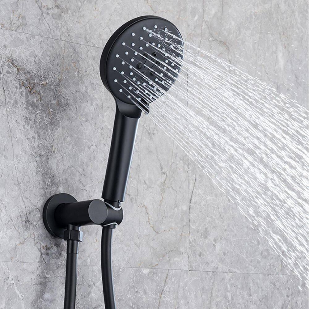 GIVING TREE Single-Handle 3-Spray Tub and Shower Faucet Combo with Hand Shower in Matte Black (Valve Included) HDYN-ZG0099