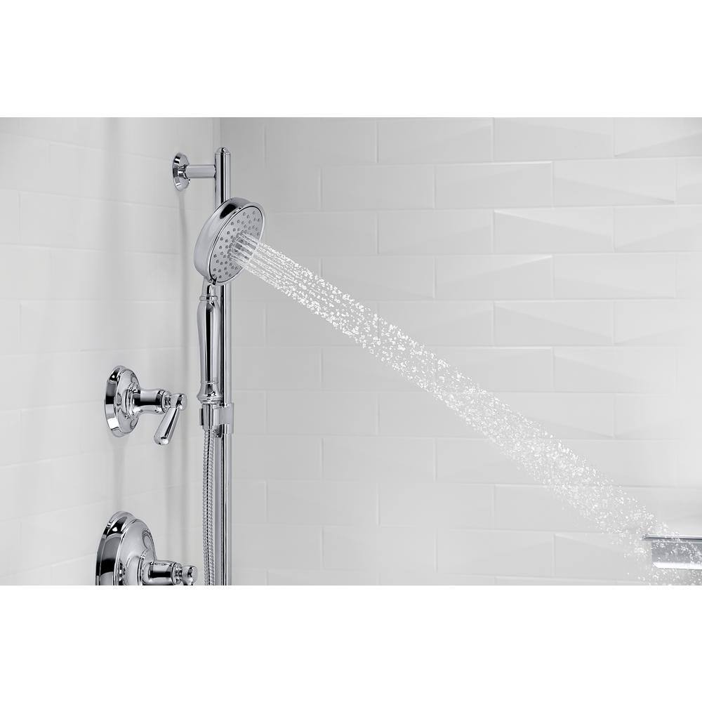 KOHLER Bancroft 3-Spray Patterns Wall Mount Handheld Shower Head 1.75 GPM in Polished Chrome K-22163-G-CP