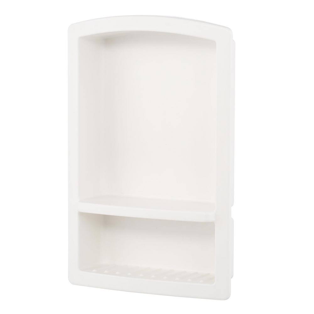 Swan Recessed Solid Surface Soap Dish in White RS-2215-010