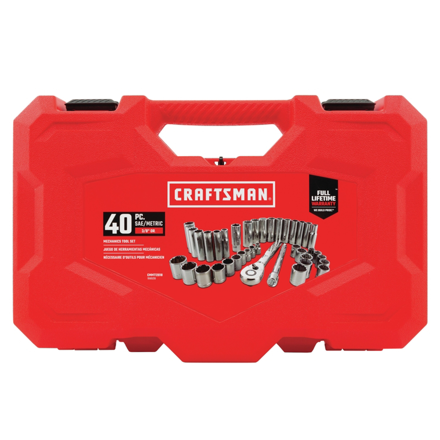 Craftsman 3/8 in. drive Metric and SAE 6 Point Mechanic\u0027s Tool Set 40 pc