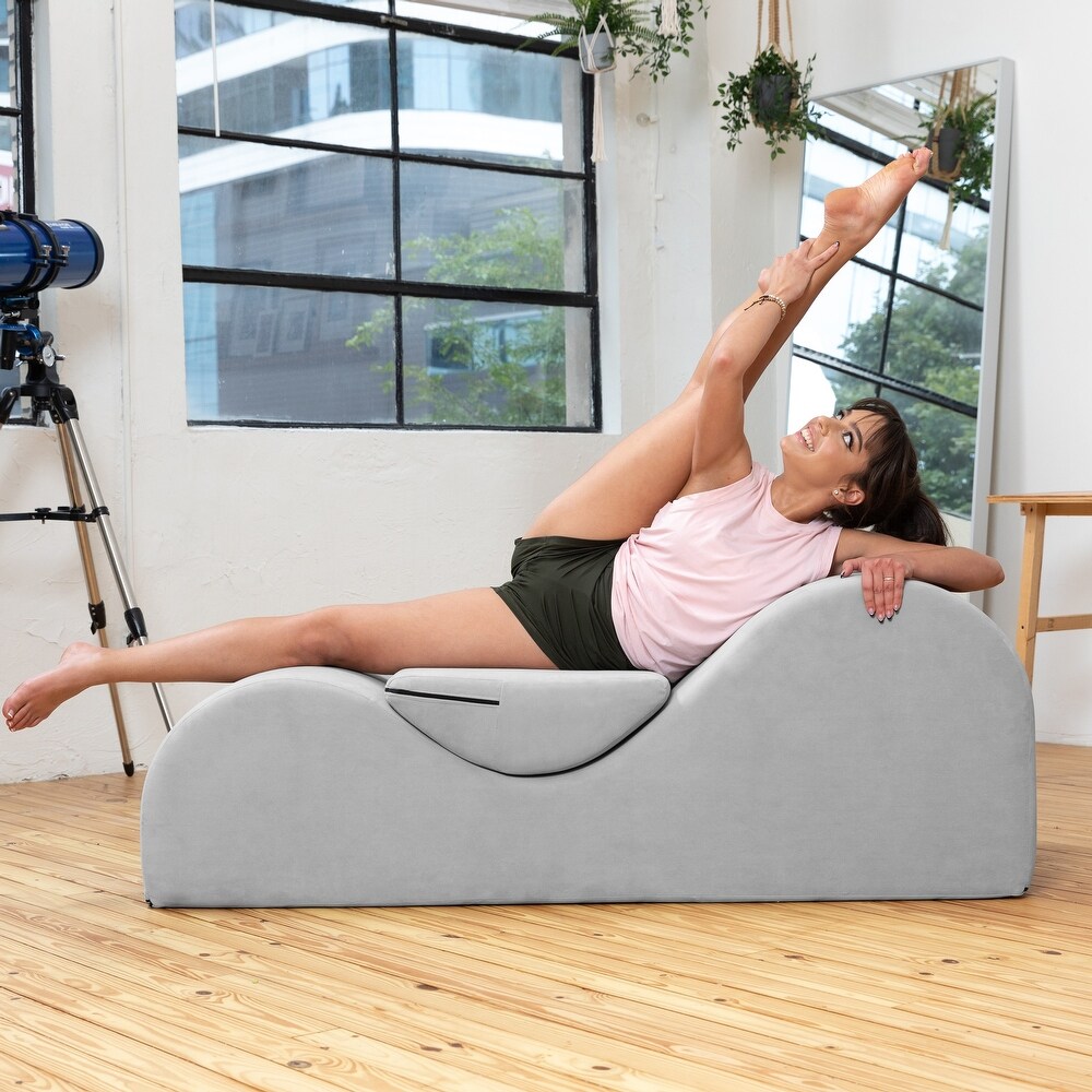 Avana Luvu Lounger   Chaise Lounge Chair for Yoga  Exercise  Stretching  Massage and More   High Density Foam Core