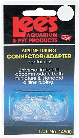 Lee's Aquarium and Pets Airline Tubing Connectors and Adapters， 6 count