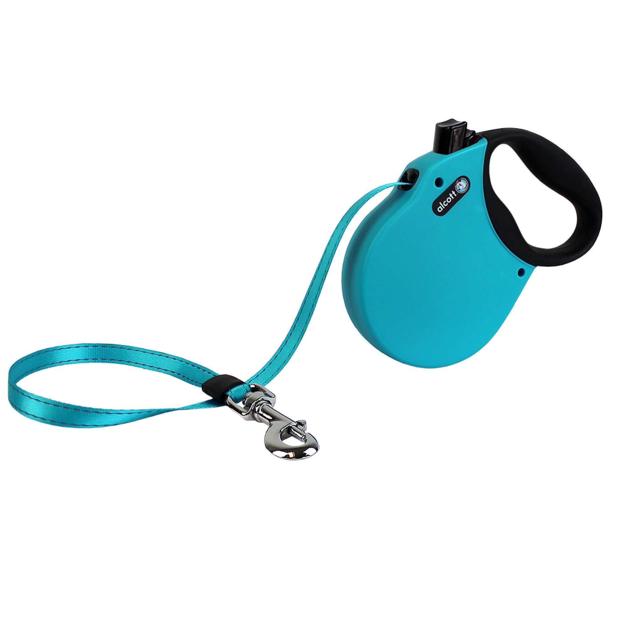 alcott Blue Adventure Retractable Dog Leash for Dogs Up To 110 lbs.， 16 ft.