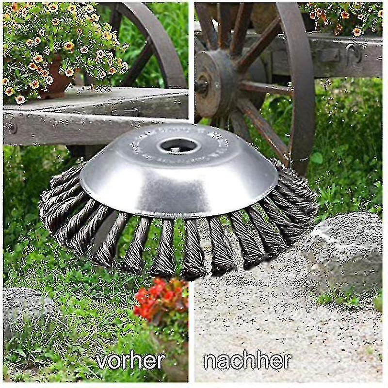 150mm Steel Wire Wheel Garden Weed Brush Lawn Mower Grass Eater Trimmer Tools Garden Grass Trimmer