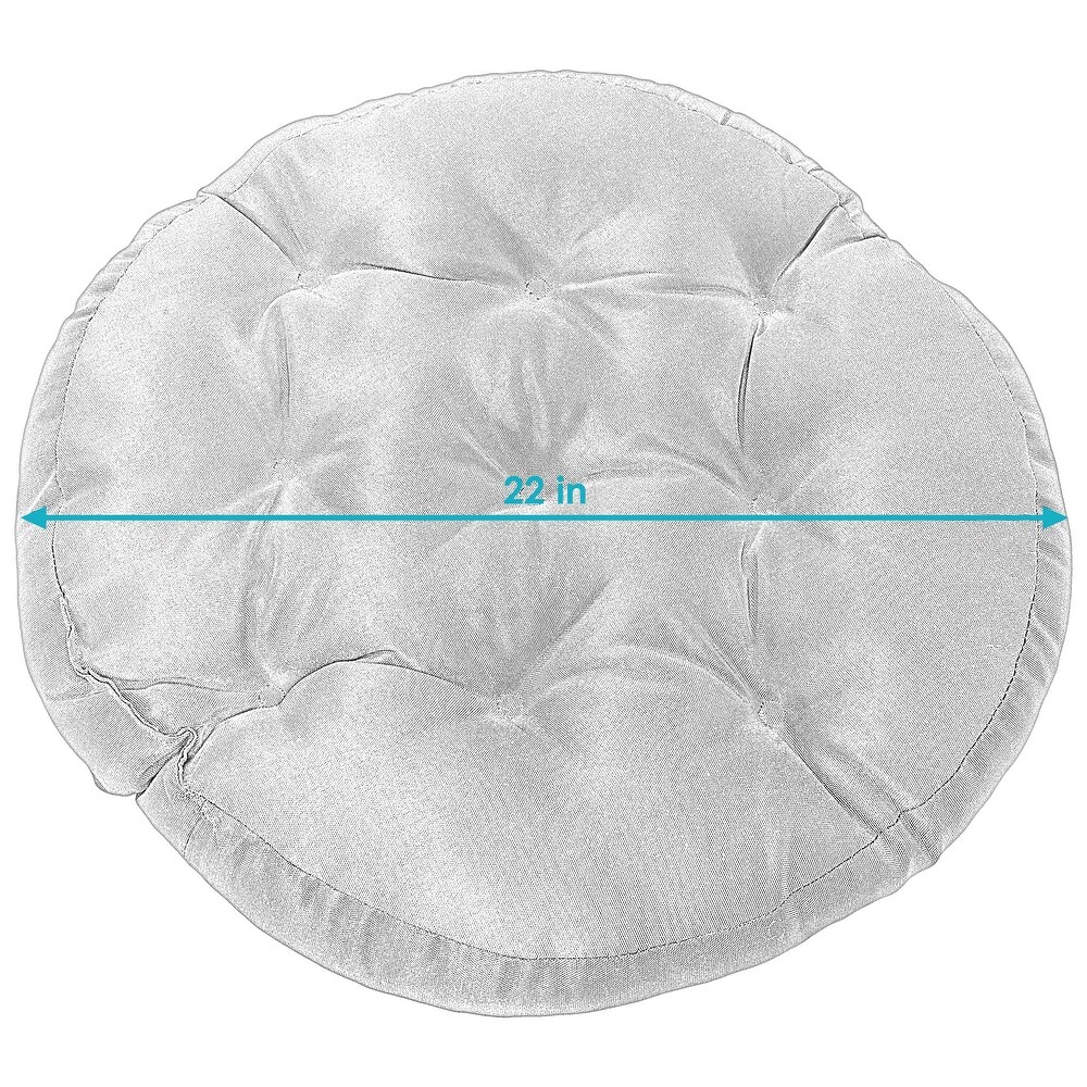 Sunnydaze Polyester Large Round Floor Cushion   Set of 2