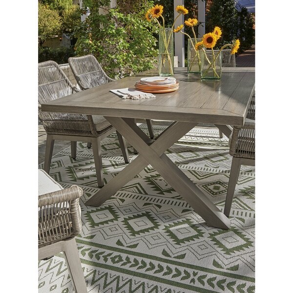 Signature Design by Ashley Elite Park Outdoor Dining Table with Umbrella Option