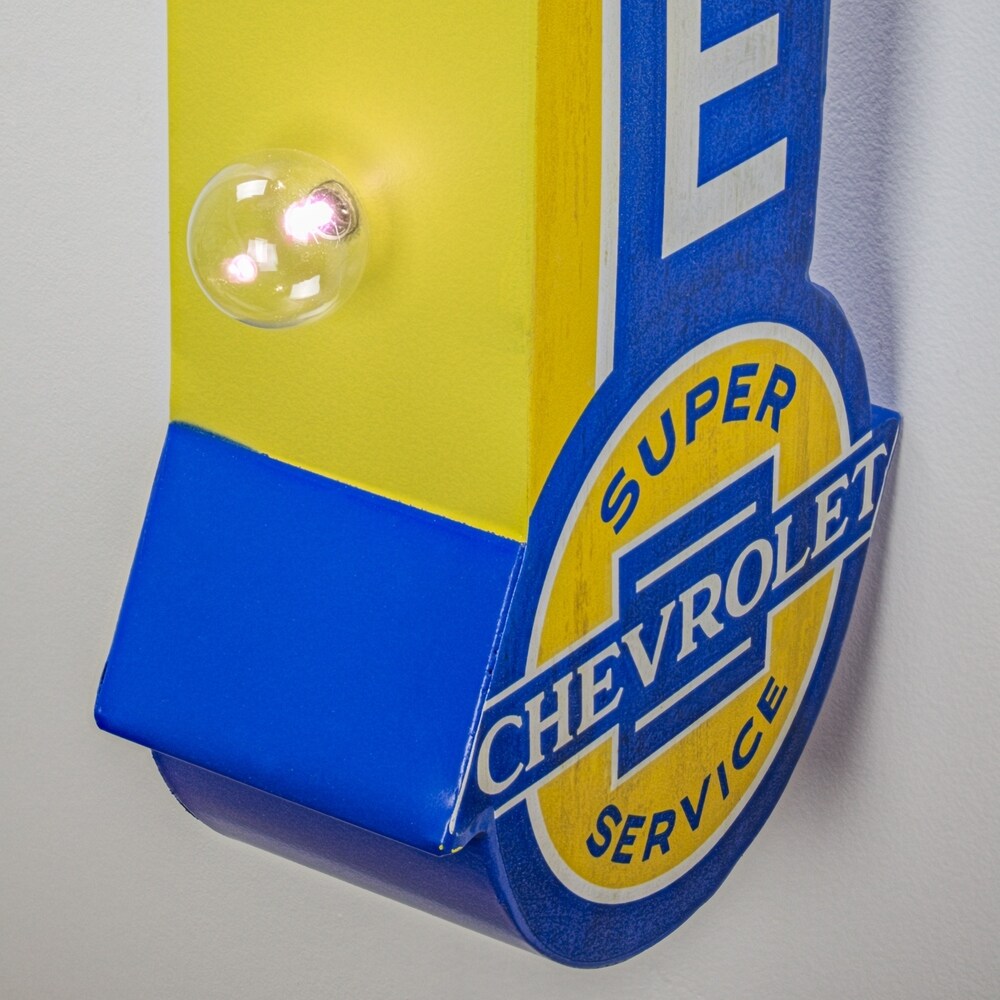 Officially Licensed Chevrolet Super Service Off the Wall Double Sided Marquee LED Sign for Man Cave  Bar  Garage   N/A