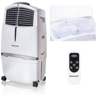 Honeywell 525 CFM 3-Speed Indoor Portable Evaporative Air Cooler with Remote Control for 320 sq. ft. in White CL30XCWW