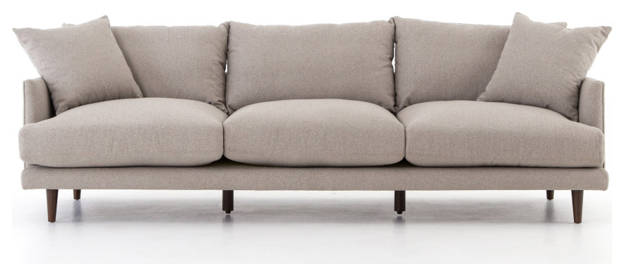 Asta Sofa  98 quot  Fedora Pewter   Midcentury   Sofas   by Four Hands  Houzz