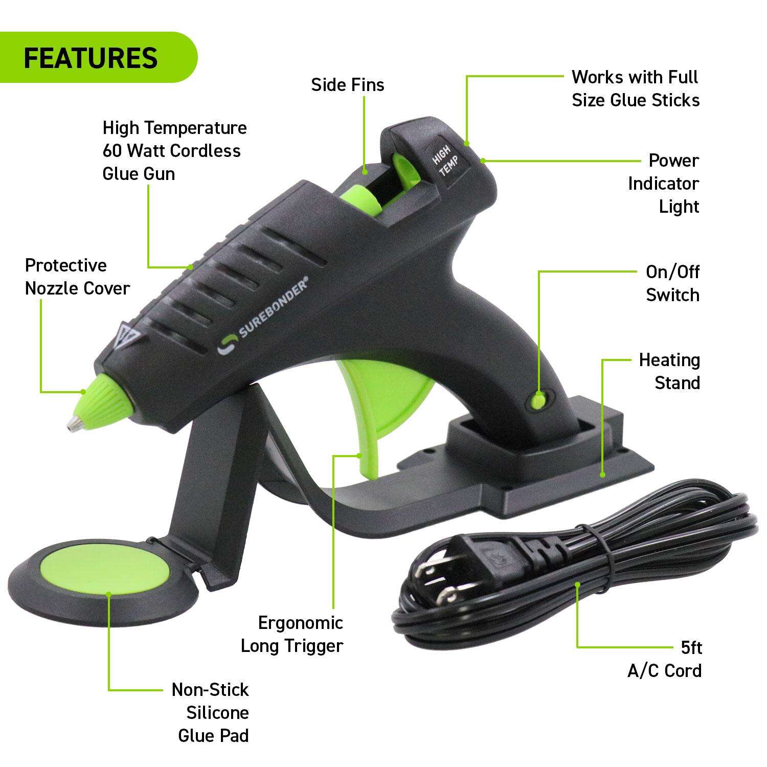 Surebonder 60 W High Temperature Cordless Glue Gun 120 V