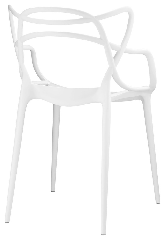 Modway Entangled 18 quotModern Style PP Plastic Dining Chairs in Blue (Set of 4)   Midcentury   Dining Chairs   by Timeout PRO  Houzz