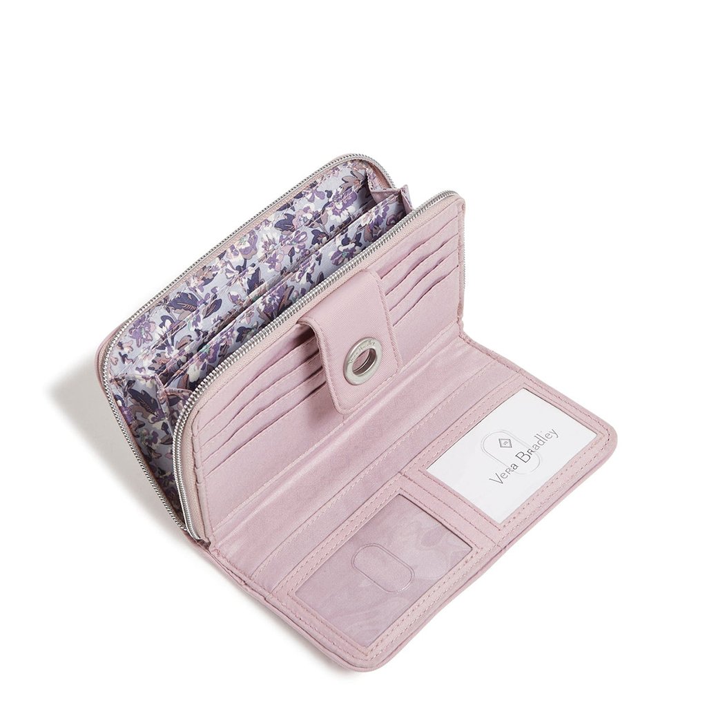 Vera Bradley  RFID Turnlock Wallet in Hydrangea Pink