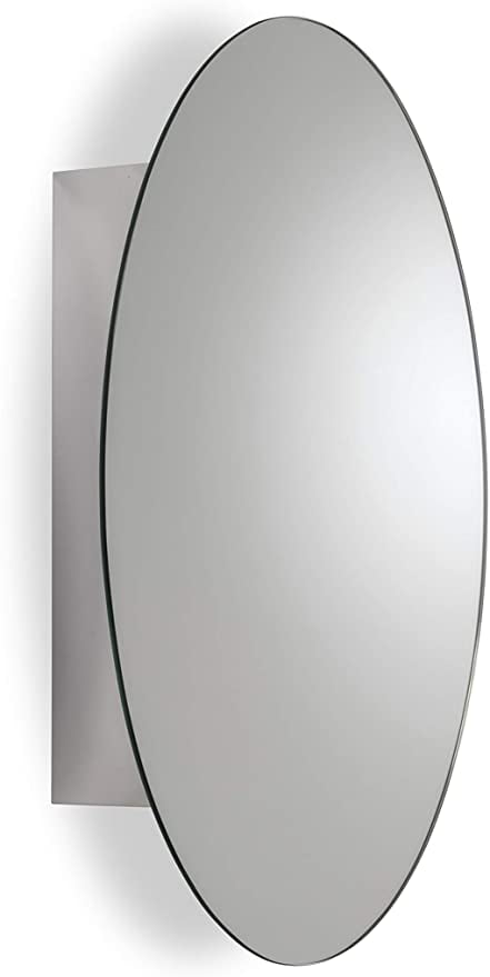 Croydex, Wall Mounted, Tay Oval, Stainless-Steel, Mirror Medicine Cabinet, - 17