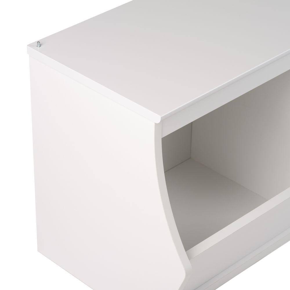 Prepac 36 in. H x 46 in. W x 15.75 in. D White Wood 6-Cube Organizer WRSM-0003-2M