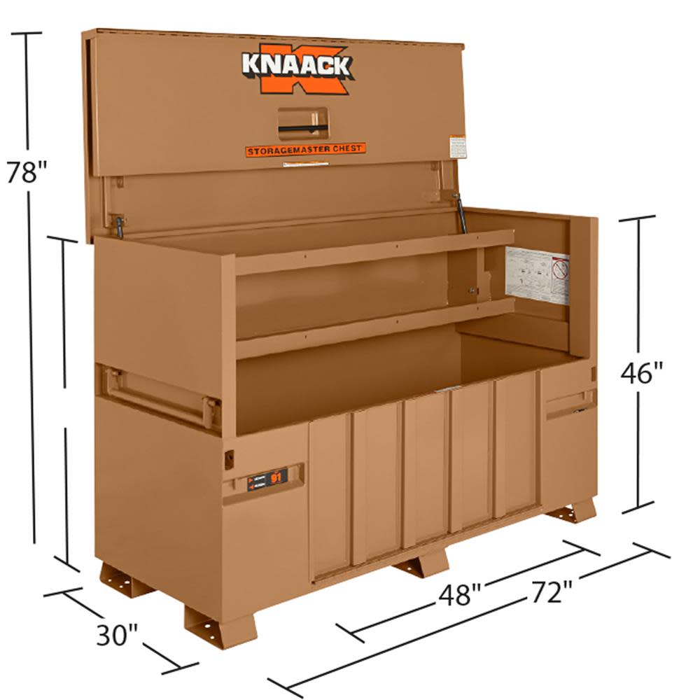 30-in W x 72-in L x 49-in Steel Jobsite Box ;