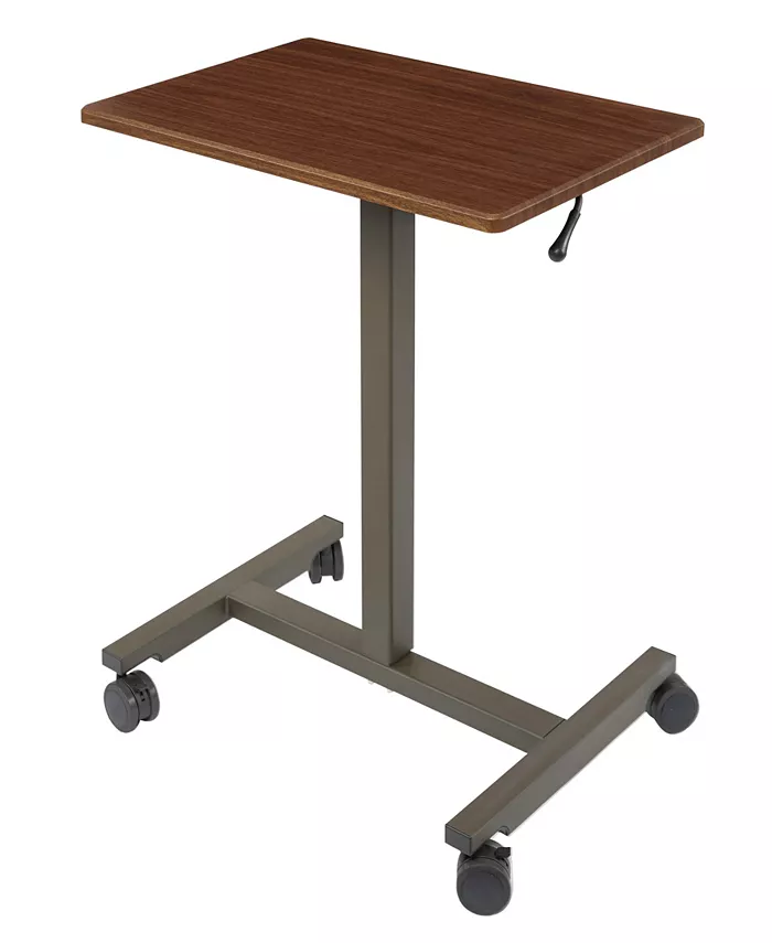 Seville Classics airLIFT Gas-spring Height Adjustable Sit-Stand Mobile Laptop Computer Desk Cart