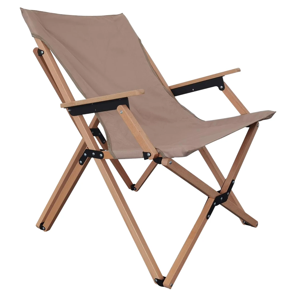 Portable Lightweight Outdoor Patio Garden Furniture Folding Camping Hiking Solid Wood Chair