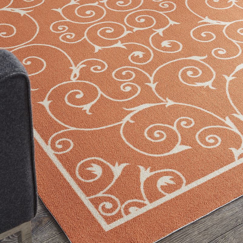 Nourison Home and Garden Scroll Indoor Outdoor Rug