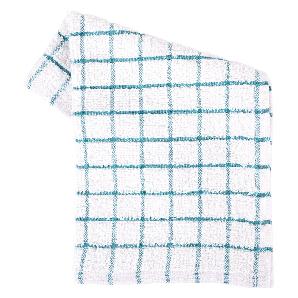 Checkered Terry Dish Cloths  Set of 6