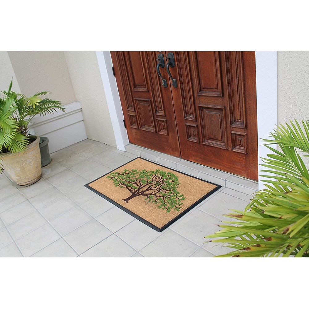 A1HC Natural Coir   Rubber Door Mat  30x48  Thick Durable Doormats for Outdoor Entrance