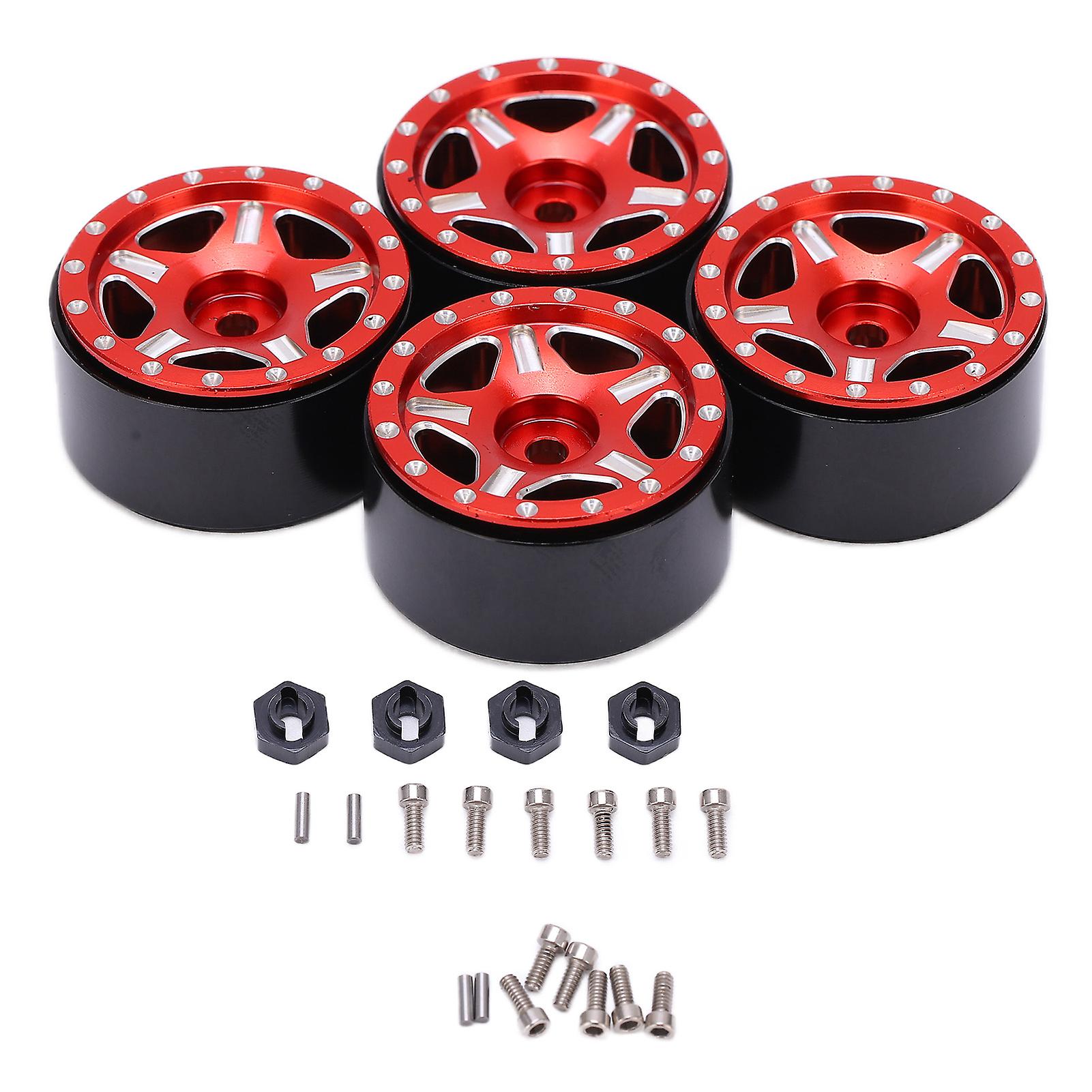 4pcs Aluminum Wheel Hub Durable Viscose Free Easily Installation 1/24 Rc Car Upgrade Parts For Remote Control Carred