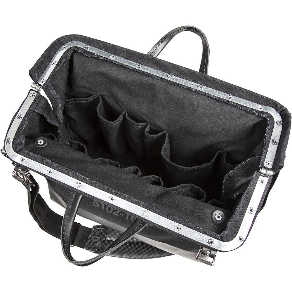 Deluxe Black Canvas Tool Bag， 16-Inch