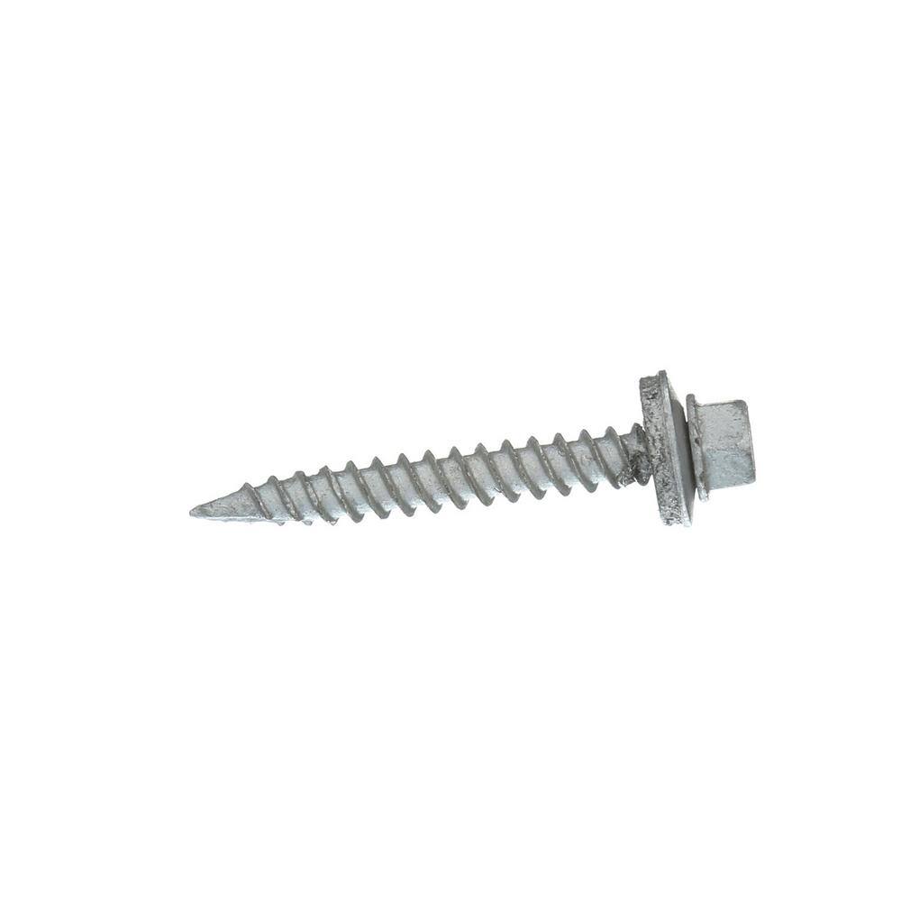 Gibraltar Building Products 1-12 in. Wood Screw #10 Galvanized Hex-Head Roof Accessory (100-PieceBag) 34166