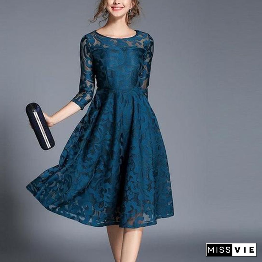 Fashion England Style Luxury Elegant Slim Ladies Party Dress