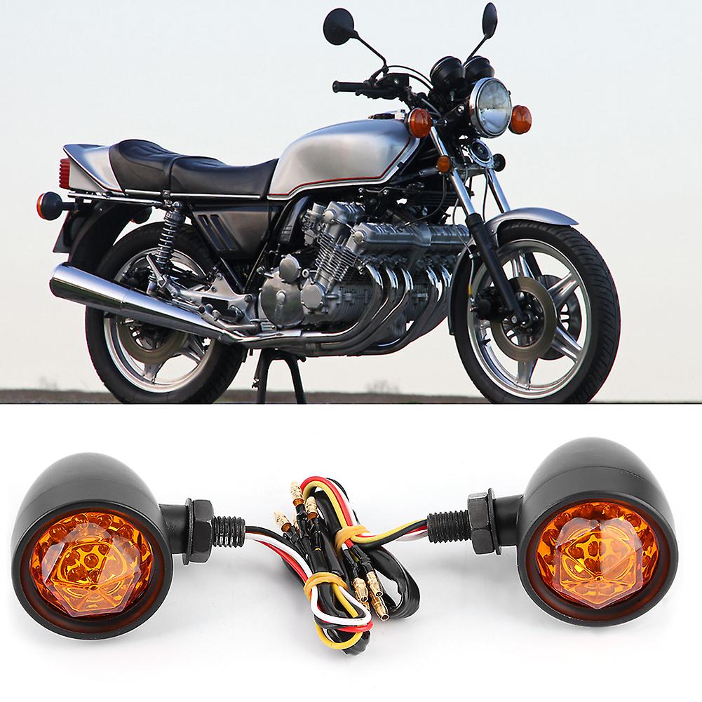 2pcs Led Turn Signal Light Motorcycle Cornering Lamp Direction Indicator 10mm Fixing Bolt Thread