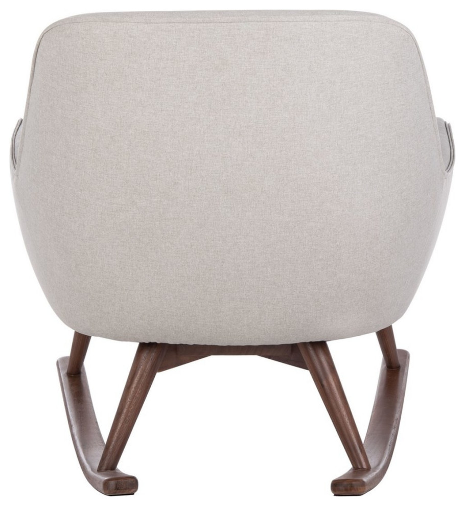 Grazia Mid Century Rocking Chair Light Grey   Midcentury   Rocking Chairs   by Peachtree Fine Furniture  Houzz