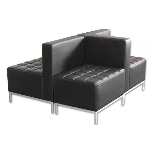 Alera QUB Series Corner Sectional， 26.38w x 26.38d x 30.5h， Black