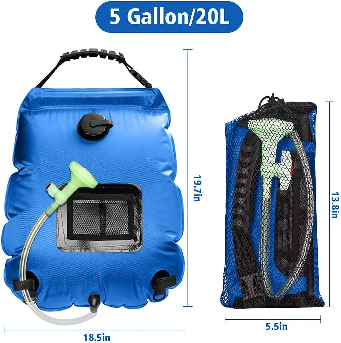 Multi functional hanging water bathing bag for camping hiking travel  with custom logo