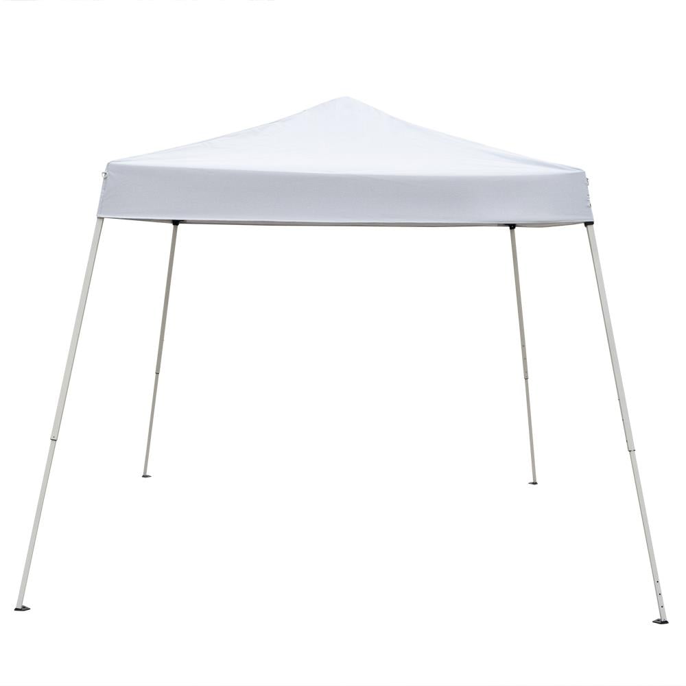 UBesGoo 10' x 10' Pop Up Canopy Tent Ez up Slanting Leg White with Carry Bag