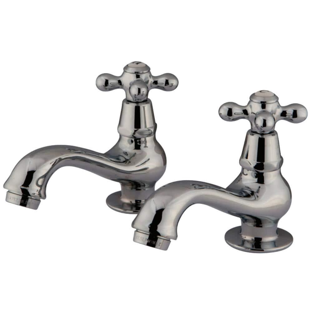 Kingston Brass Heritage OldFashion Basin Tap 4 in Centerset 2Handle Bathroom Faucet in Chrome