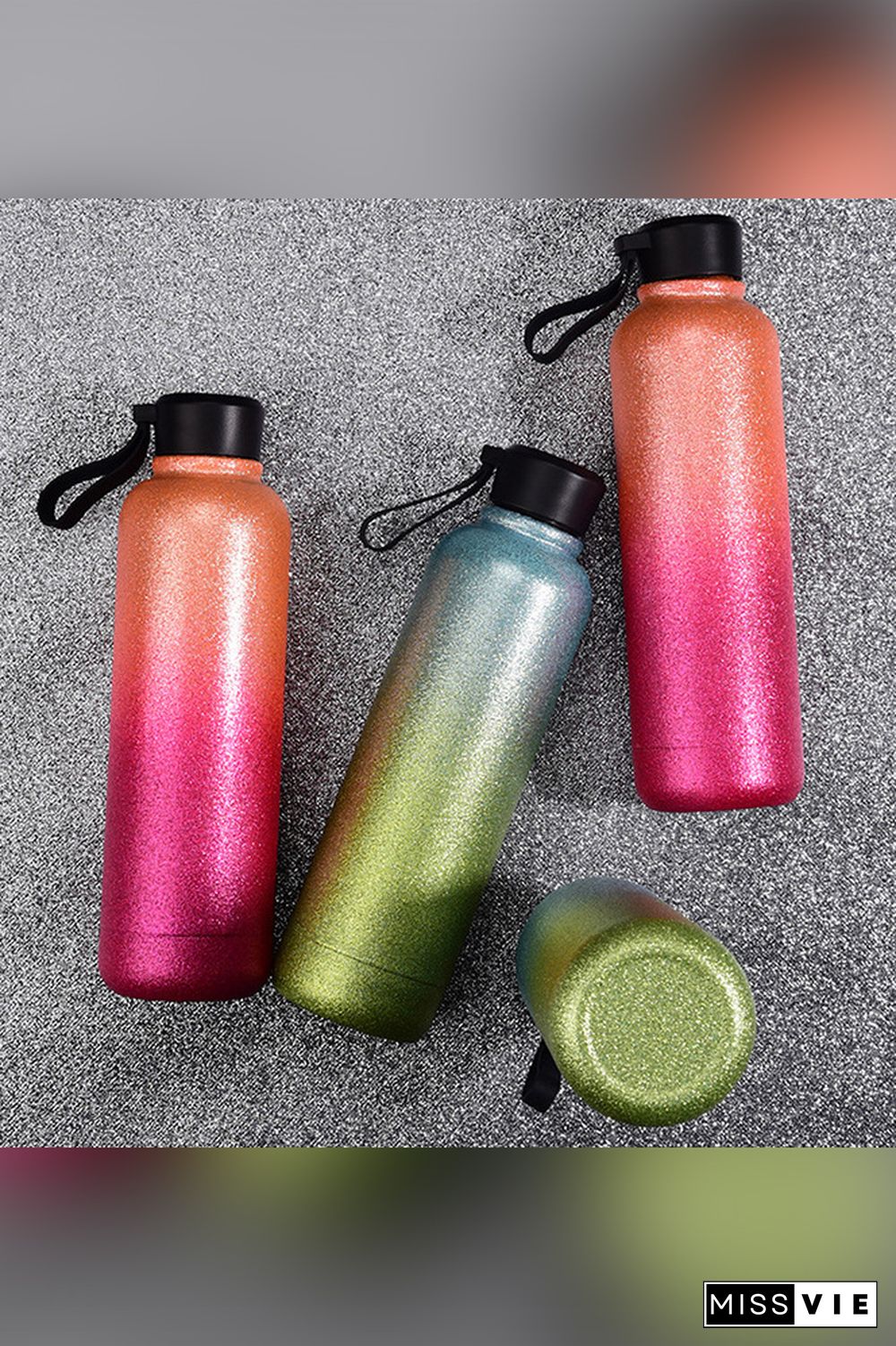 Portable Gradient Color Stainless Steel Bottles 500ml MOQ 3pcs